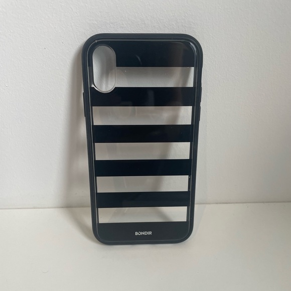 Bondir iPhone XR Clear + Black Striped Phone Case - New Unused - Picture 3 of 4